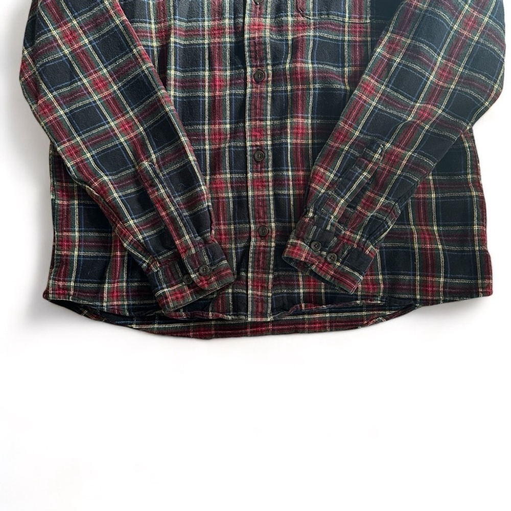 LL Bean Plaid Flannel Longsleeves Shirt Women's 100% Cotton Sz Medium - Picture 6 of 9